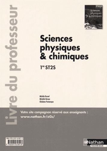 Michèle Busnel et Michelle Kéroas - Sciences physiques & chimiques 1re ST2S - Livre du professeur.