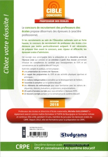 CRPE Deuxième épreuve orale EPS et connaissance du système éducatif  Edition 2018