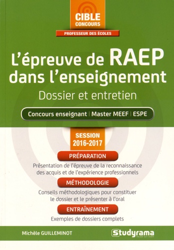 Michèle Guilleminot - L'épreuve de RAEP dans l'enseignement - Dossier et entretien.