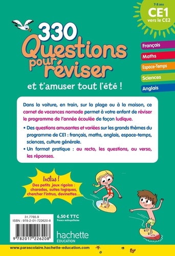 Cahier de vacances Questions pour réviser. Du CE1 au CE2  Edition 2024