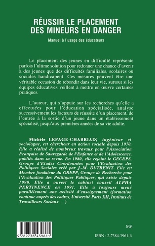 Réussir le placement des mineurs en danger. Manuel à l'usage des éducateurs