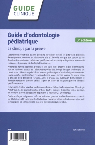 Guide d'odontologie pédiatrique. La clinique par la preuve 3e édition