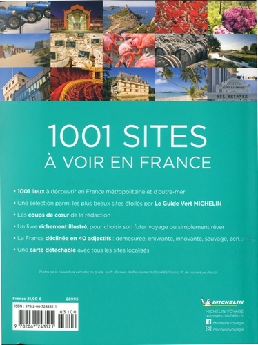 1001 sites à voir en France  avec 1 Plan détachable