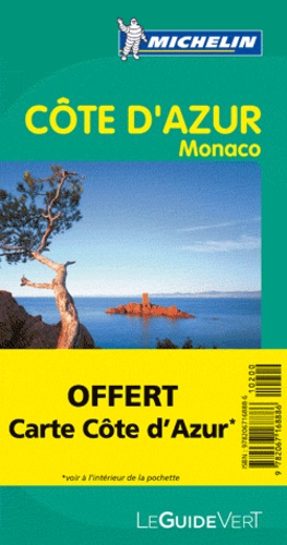 Côte d'Azur, Monaco. Avec une carte de la Côte d'Azur