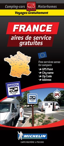  Michelin - France - +1090 aires de camping-car gratuites. 1/750 000.