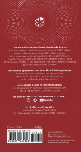 Guide Michelin France. Restaurants & Hébergements  Edition 2024