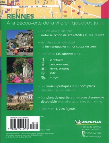 Rennes  Edition 2020 -  avec 1 Plan détachable