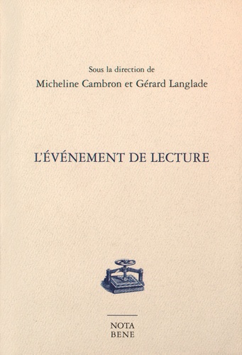 Micheline Cambron et Gérard Langlade - L'événement de lecture.