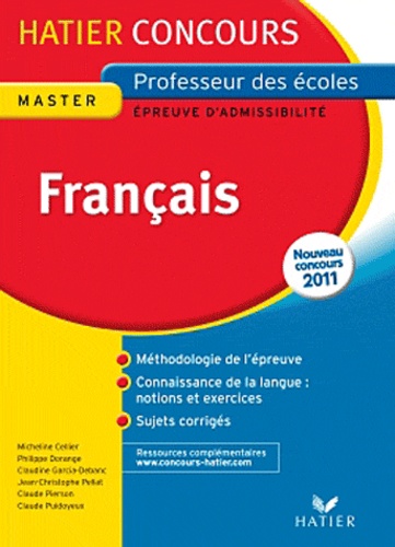 Micheline Cellier et Philippe Dorange - Concours de professeur des écoles, Français - Epreuve écrite d'admissibilité.