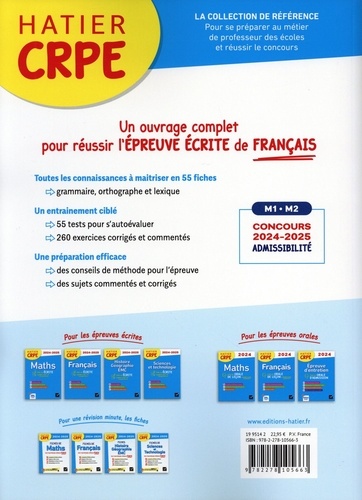 Français. Epreuve écrite d'admissibilité CRPE  Edition 2024-2025