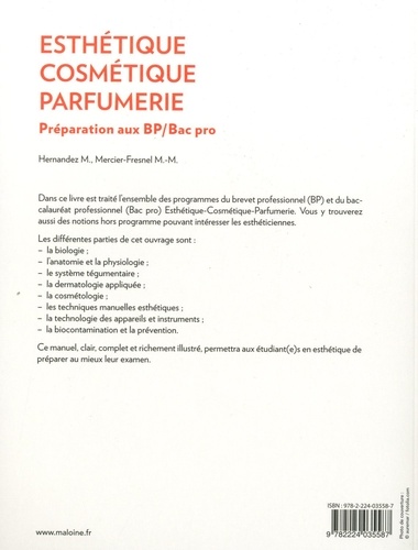 Esthétique - Cosmétique - Parfumerie. Préparation au BP/Bac pro