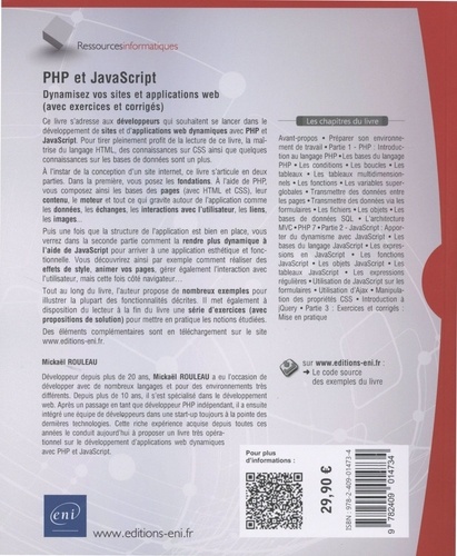 PHP et JavaScript. Dynamisez vos sites et applications web (avec exercices et corrigés)