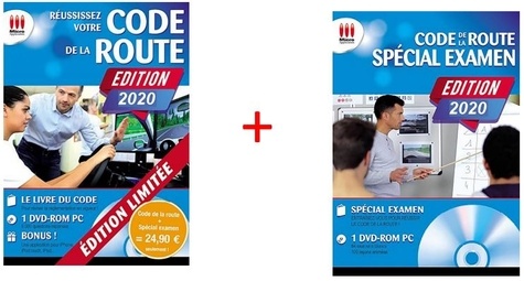 Pack Code de la route + Spécial examen. Pack en 2 volumes : Réussissez votre code de la route ; Code de la route Spécial examen  Edition 2020 -  avec 1 DVD