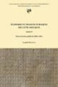 Economie et finances publiques des cités grecques