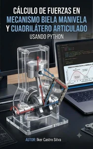 Cálculo de fuerzas en mecanismo biela manivela y cuadrilátero articulado usando Python