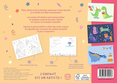 Je t’invite à mon anniversaire. 16 cartes détachables à décorer et à offrir !