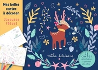  Mila Editions - Joyeuses fêtes ! - 16 cartes détachables à décorer et à offrir !.