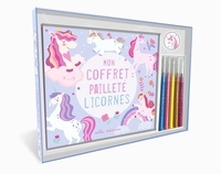  Mila Editions - Mon coffret pailleté licornes - Avec un livre de coloriage, 5 feutres et 15 stickers scintillants.