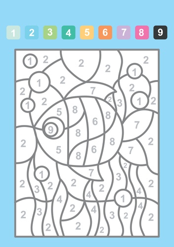 Mon bloc de coloriages magiques - Les chiffres. La mer