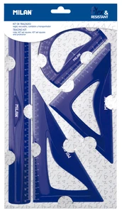 Kit de géometrie flex 4 pièces, bleu