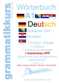 Wörterbuch Deutsch-Englisch-Kroatisch-Bosnisch-Serbisch Niveau A1