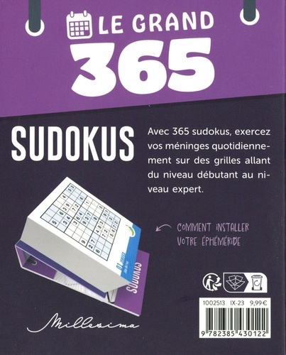 Sudokus de Millesima - Grand Format - Livre - Decitre