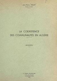 La coexistence des communautés en Algérie (annexes)