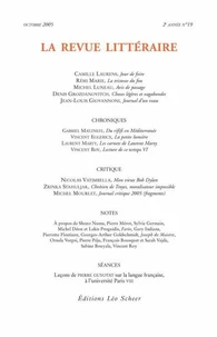 La Revue littéraire N° 19, octobre 2005