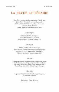 La Revue littéraire N° 20, novembre 2005