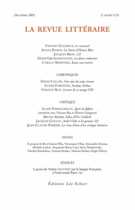 La Revue littéraire N° 21, décembre 2005