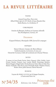 La Revue littéraire N° 34-35, printemps-été 2008