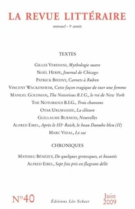 La Revue littéraire N° 40, juin 2009