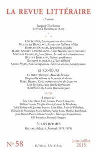 La Revue littéraire N° 58, juin-juillet 2015