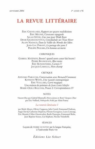 La Revue littéraire N° 6, septembre 2004