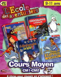 Coffret L'Ecole des aventuriers.  Cours moyen CM1-CM2 9-11 ans : Il était une fois la Vie. Flipper et Lopaka. Mais où se cache Carmen Sandiego ? version 2. Géographie et Espace. 4 CD-ROM