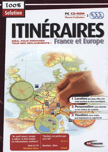  Mindscape - Itinéraires France et Europe - 3 CD-ROM.
