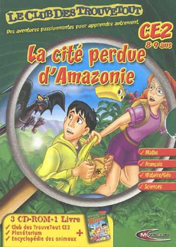  Mindscape - La cité perdue d'Amazonie CE2 - 3 CD-ROM + 1 livre.