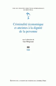 Criminalite Economique Et Atteintes A La Dignite De La Personne - Tome 3 : Asie. Vers Des Principes Directeurs Internationaux De Droit Penal - Rapport De L'Equipe Chinoise