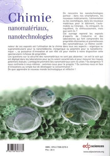 Chimie, nanomatériaux, nanotechnologies
