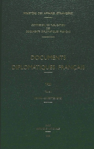  Ministère Affaires Etrangères - Documents diplomatiques français 1920 - Tome 2 (19 mai-23 septembre).