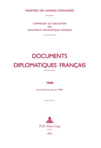 Documents diplomatiques français 1940