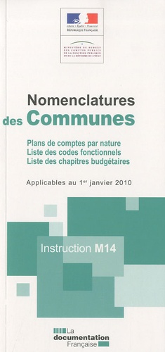  Ministère du Budget - Nomenclatures des communes - Instruction M14.