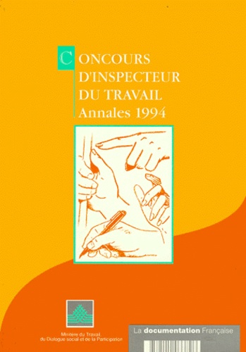 Concours D Inspecteur Du Travail Annales 1994 De Ministere Du Travail Livre Decitre