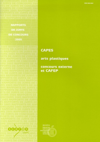  Ministère Education Nationale et Patrice Roturier - CAPES Arts plastiques - Concours externe et CAFEP.