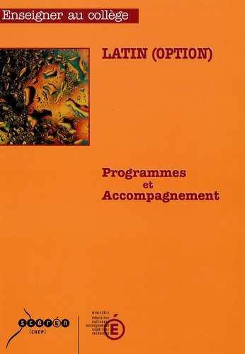 Ministère Education Nationale - Latin (option) - Programmes et accompagnement.