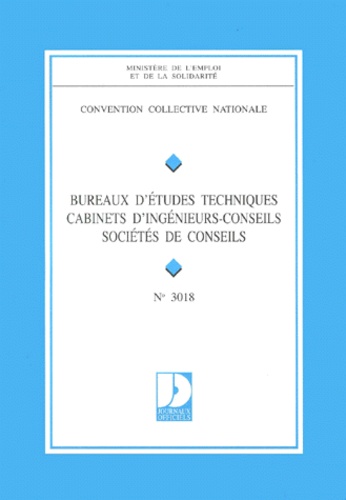 Convention collective N° 3018 : Bureaux... de Ministère Emploi et  Solidarité - Livre - Decitre