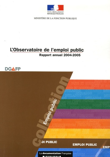  Ministère Fonction Publique et Nadia Amellah-chikh - L'Observatoire de l'emploi public - Rapport annuel 2004-2005. 1 Cédérom