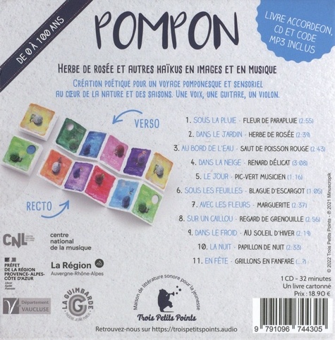 Pompon. Herbe de rosée et autres haikus  avec 1 CD audio