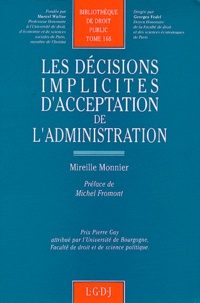 Mireille Monnier - Les décisions implicites d'acceptation de l'administration.