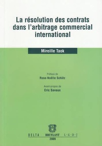 Mireille Taok - La résolution des contrats dans l'arbitrage commercial international.
